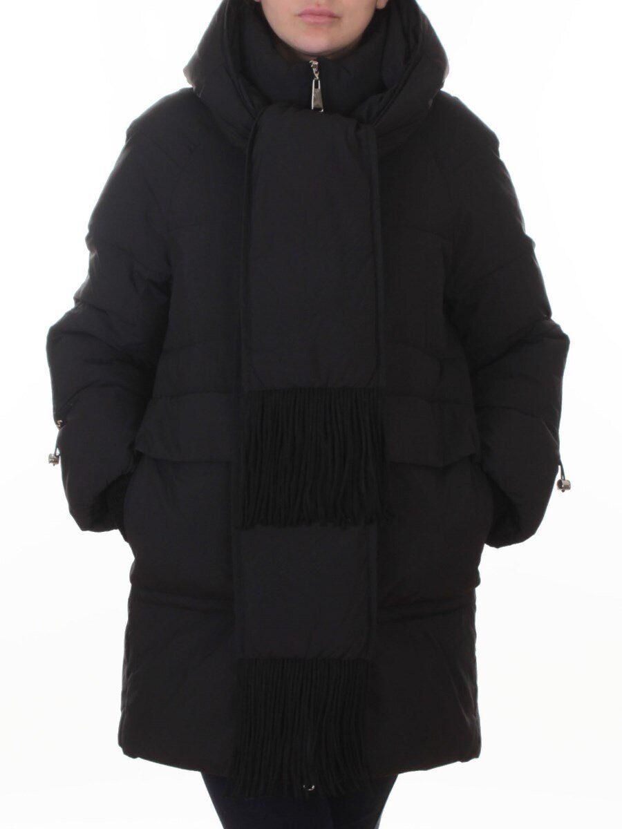 H781 BLACK Куртка зимняя женская (200 гр. холлофайбер)