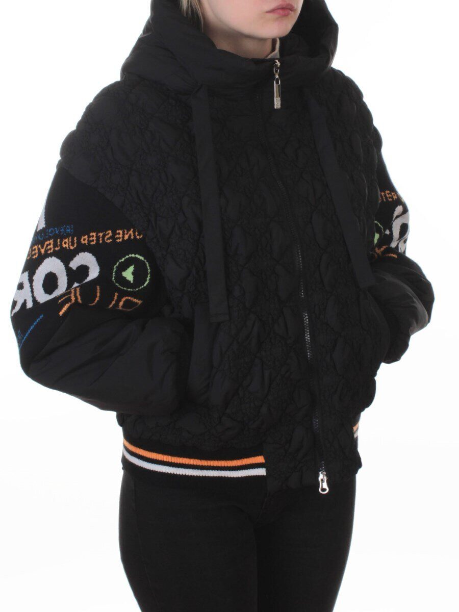 705 BLACK Куртка демисезонная женская (100 гр. синтепон)