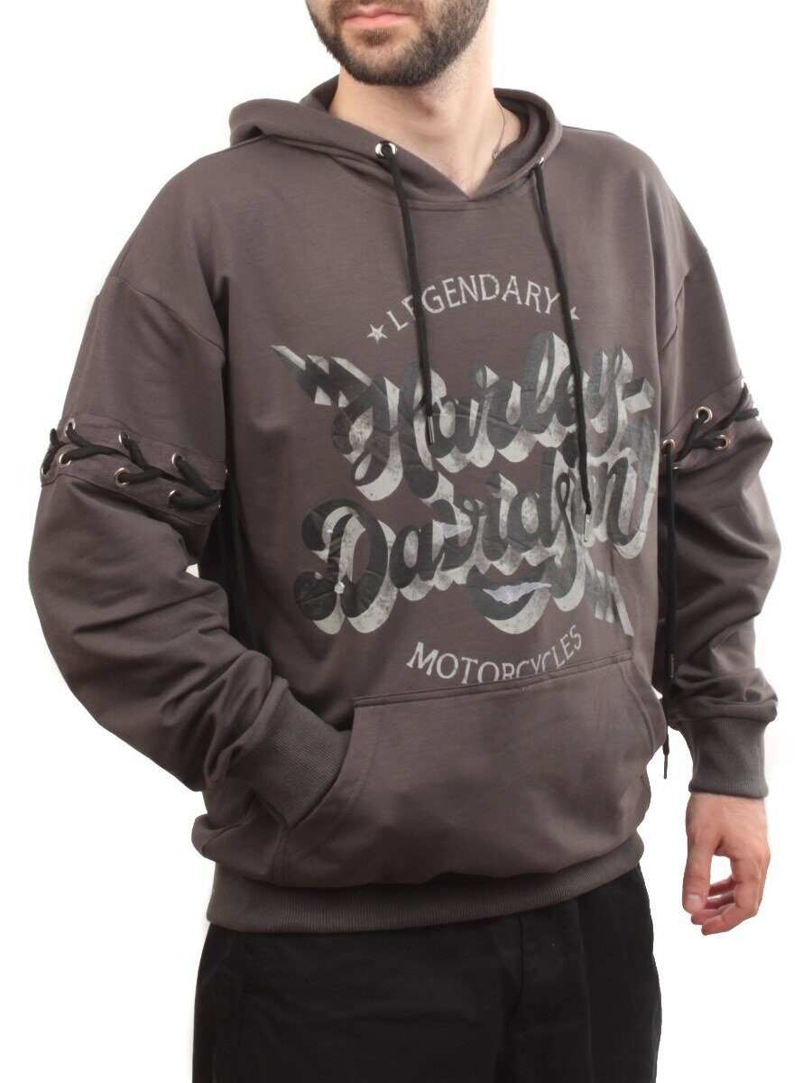 11031 GRAY Толстовка мужская (75% хлопок, 20% полиэстер, 5% спандекс)