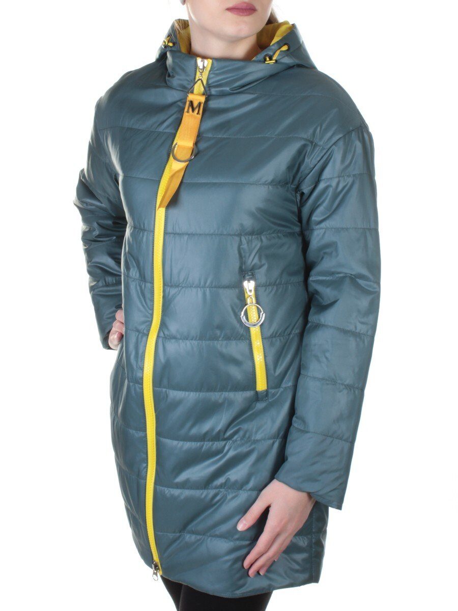 B19102 GRAY/GREEN Пальто демисезонное женское Aikesdfrs