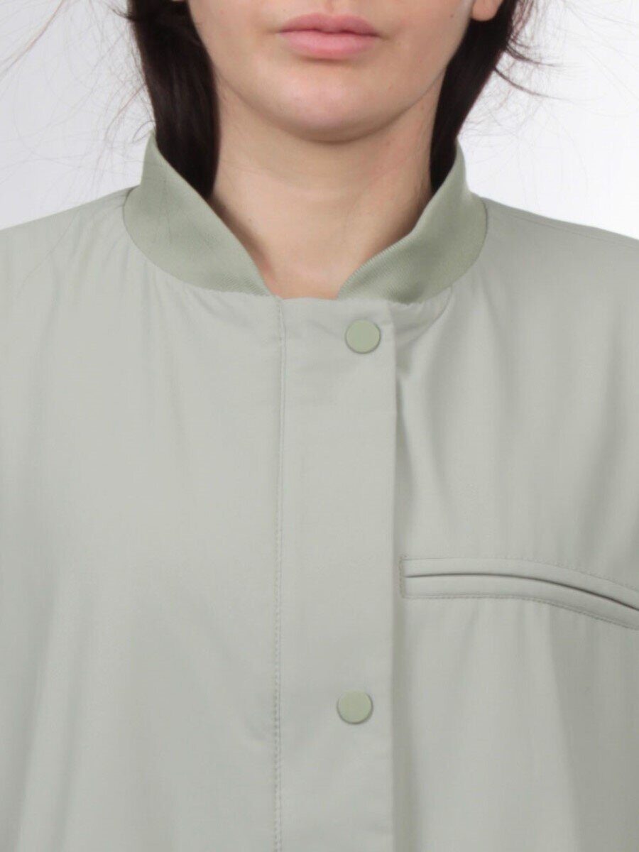 H24-608 LT. OLIVE Куртка бомбер демисезонная женская (100 гр. синтепон)