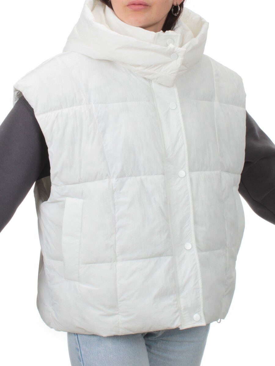 24001 WHITE Жилет утепленный женский (100 гр. холоффайбер)