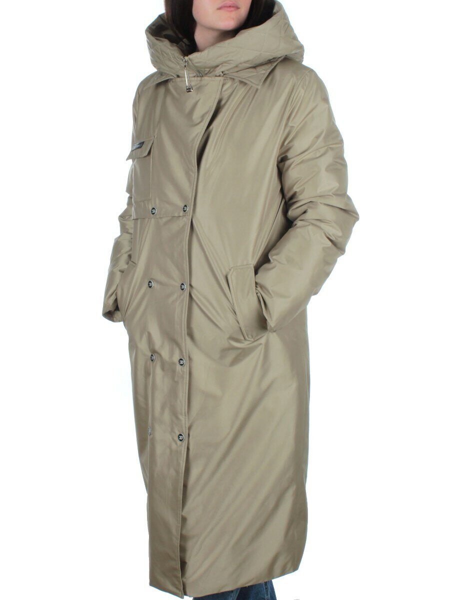 EAC327 OLIVE Пальто зимнее женское (200 гр. холлофайбера)