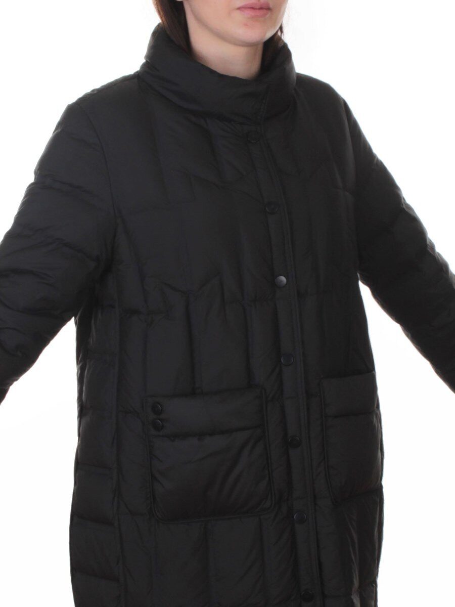 H24-332 BLACK Куртка пуховая облегченная женская (белый утиный пух)