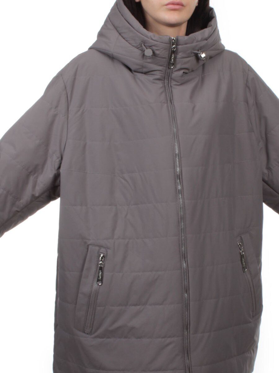 F-801 GRAY Куртка демисезонная женская (100 гр. холлофайбер)