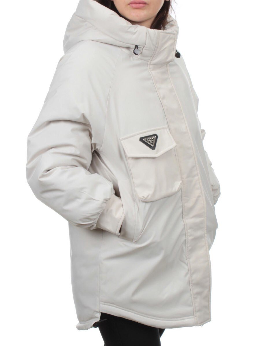 6176 LT. BEIGE Куртка зимняя женская (200 гр. холлофайбер)