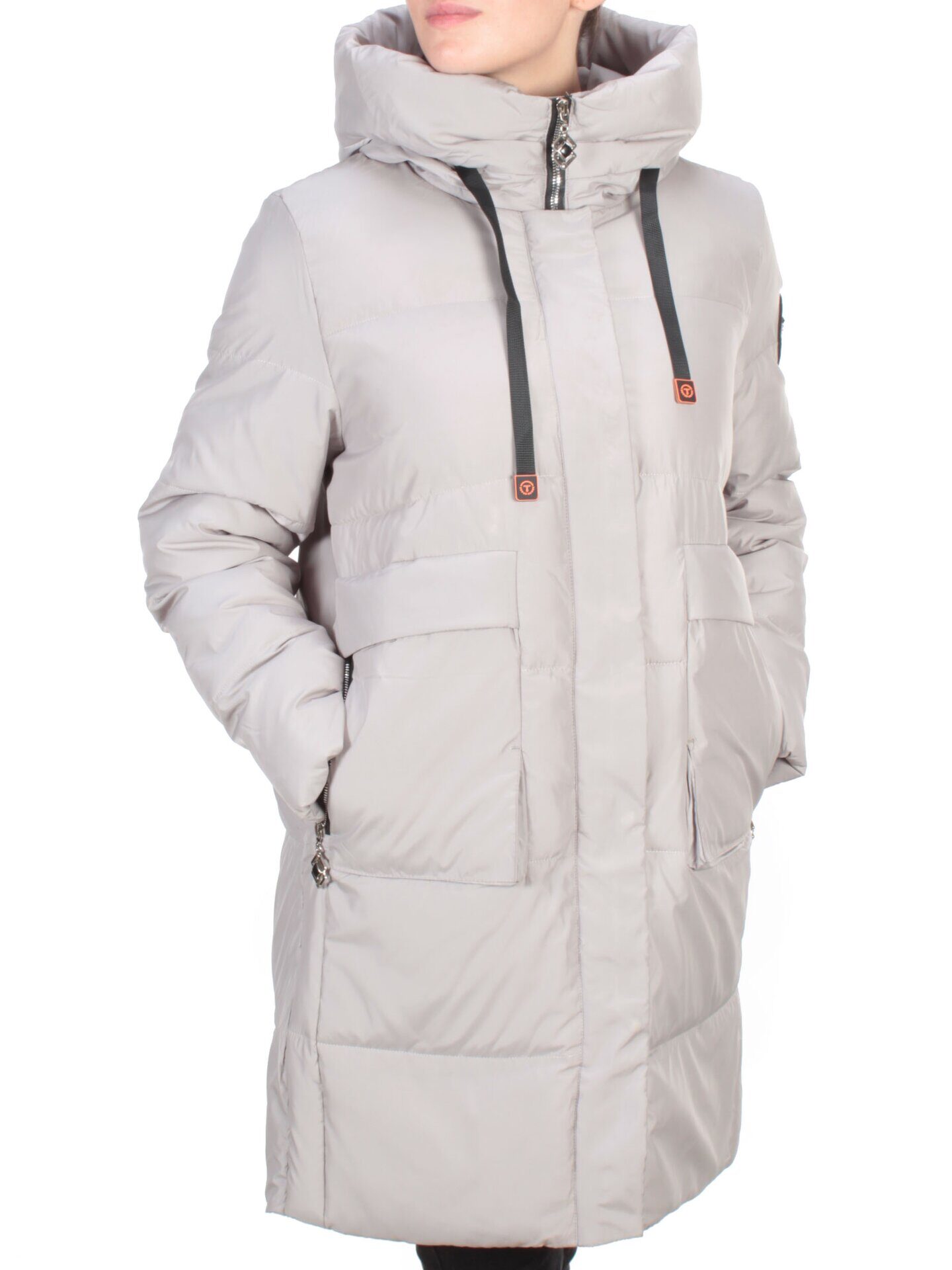 8966 LIGHT GRAY Пальто зимнее женское CLOUD LAG CAT (200 гр. холлофайбер)