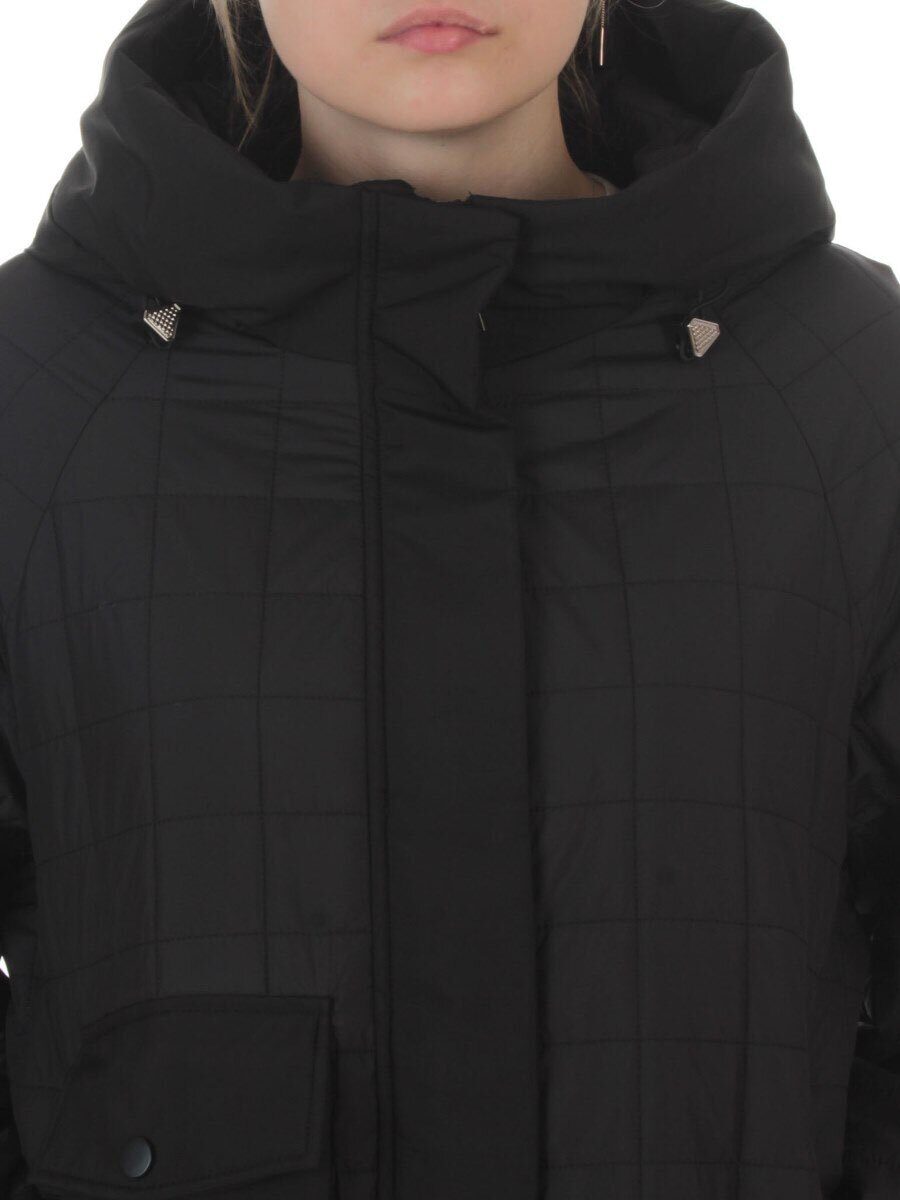 9608 BLACK Куртка стеганная демисезонная женская (100 гр. синтепон)