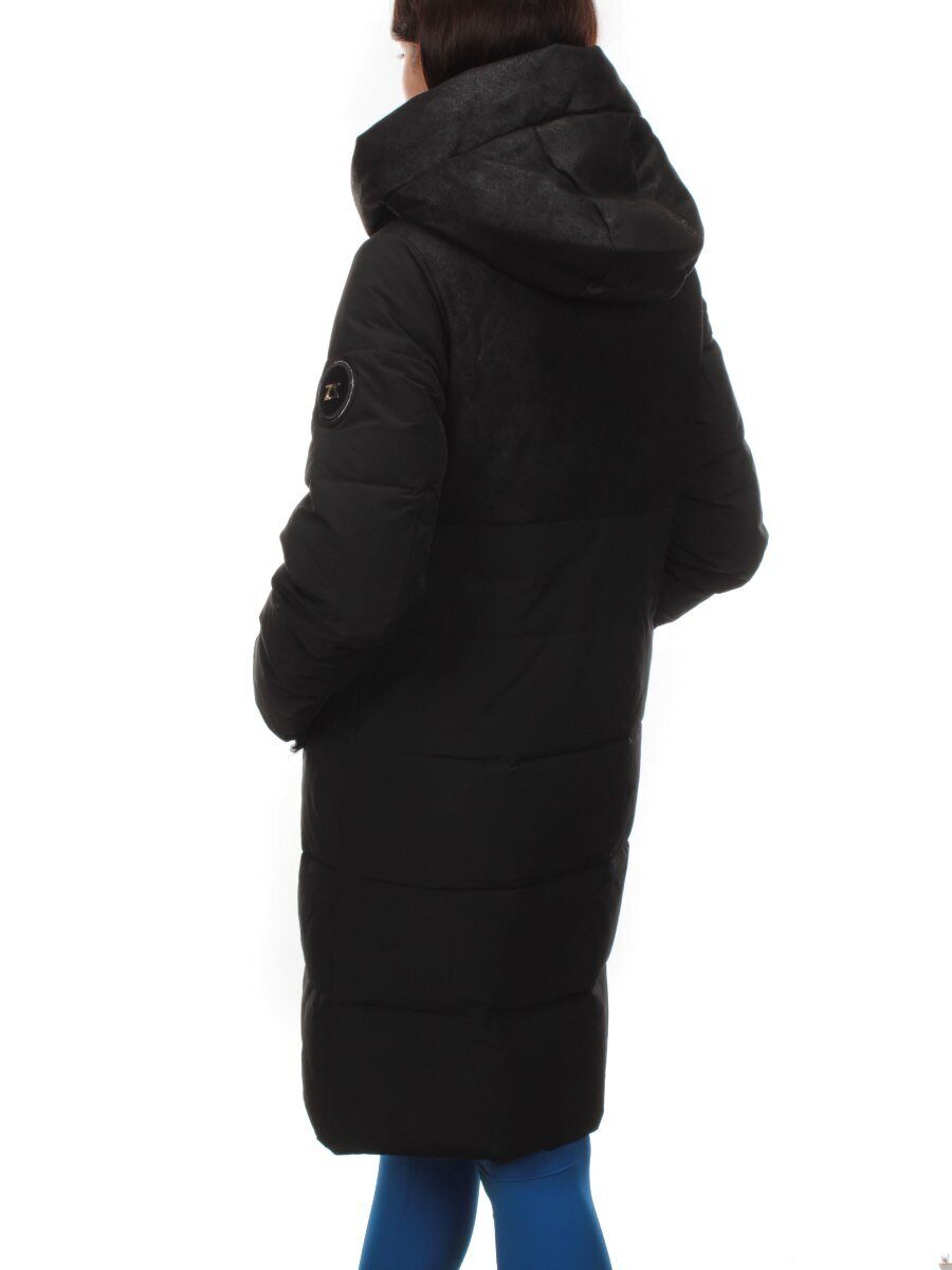 C1071 BLACK Пальто зимнее женское (200 гр. холлофайбер)