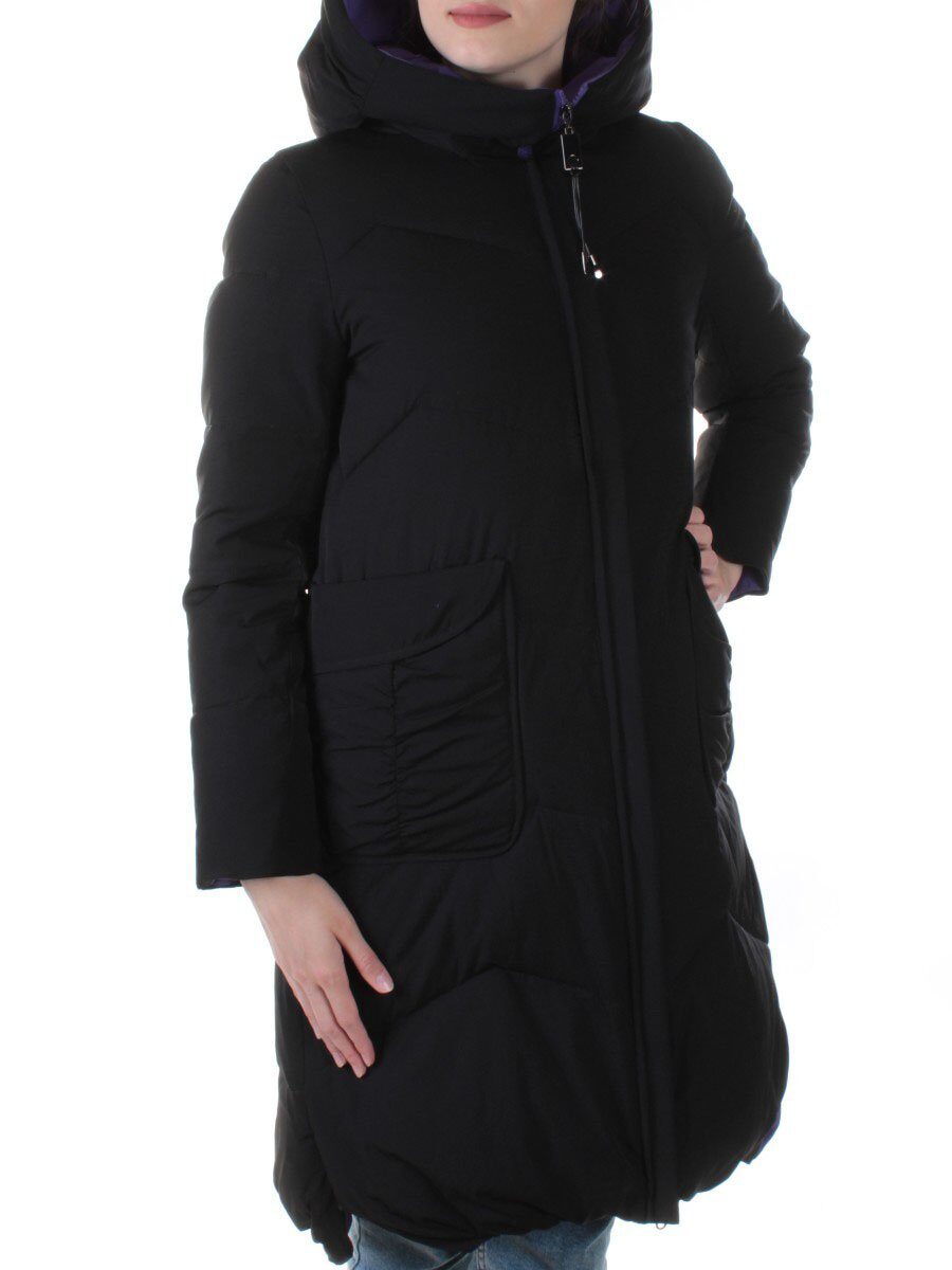 011 BLACK Пальто женское зимнее First Love
