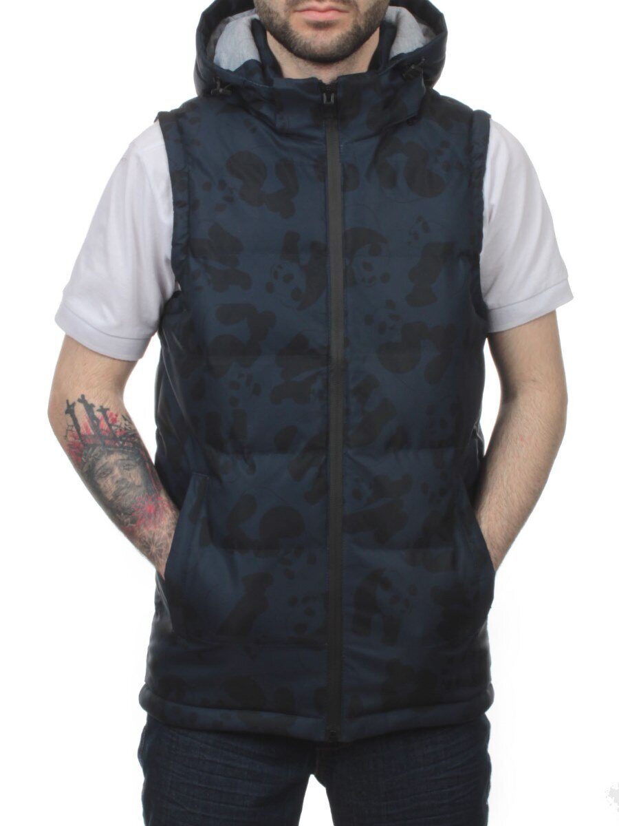 2118 DK. BLUE Жилет мужской (100 гр. синтепон)