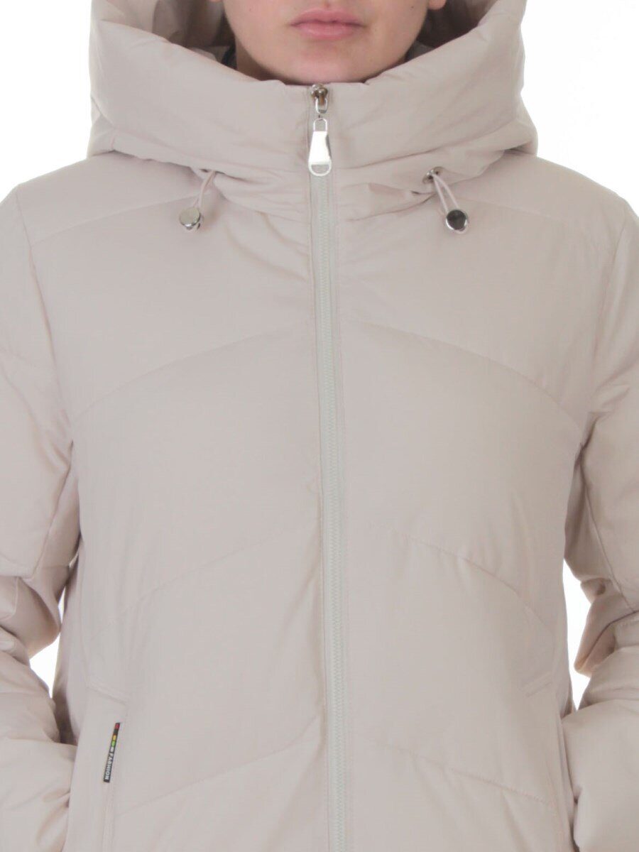 2365 BEIGE Пальто зимнее женское (200 гр. холлофайбер)