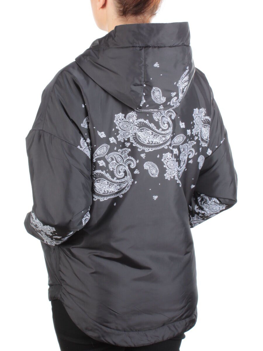 ZW-2312-C BLACK Куртка демисезонная женская BLACK LEOPARD (100 гр.синтепон)