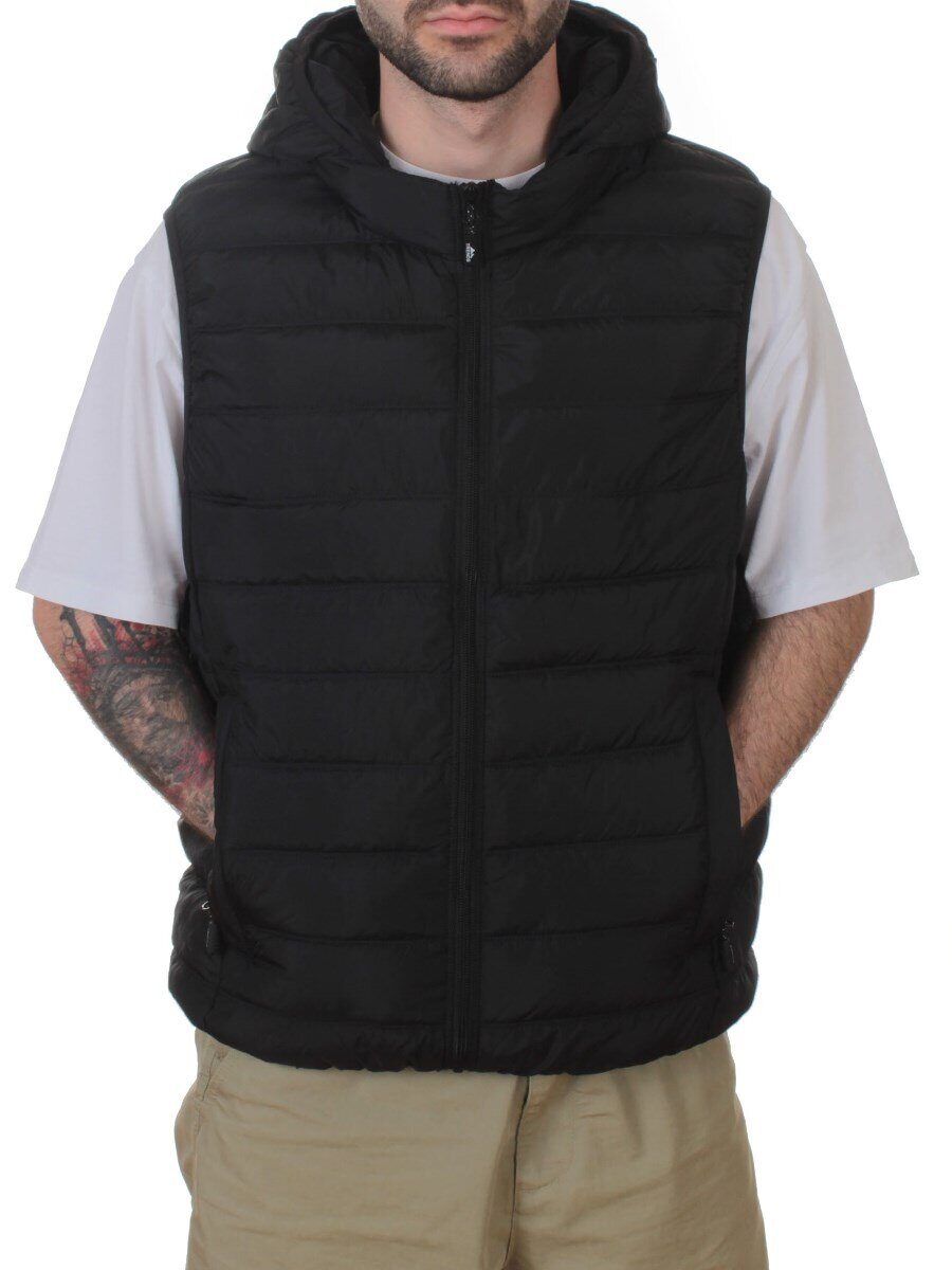 M4001 BLACK Жилет утепленный мужской (130 гр. холлофайбер)