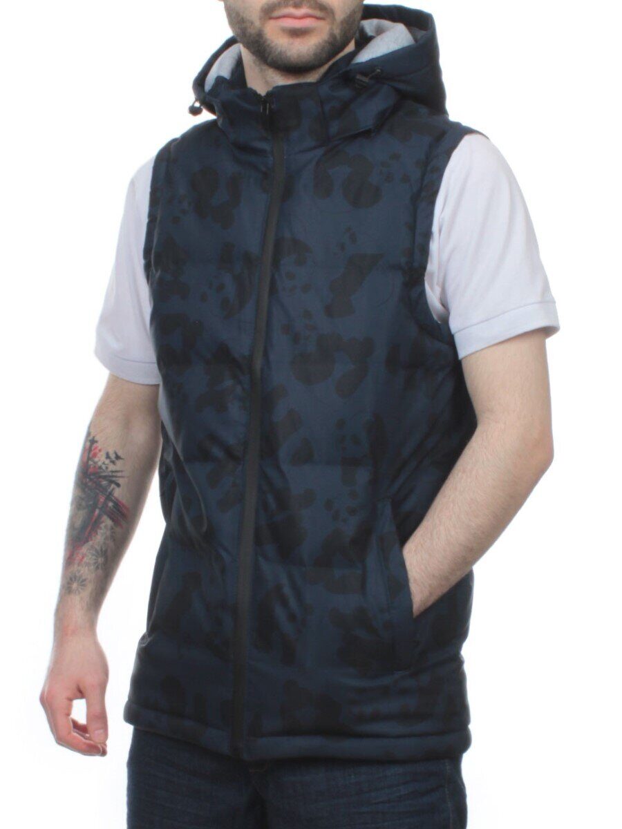 2118 DK. BLUE Жилет мужской (100 гр. синтепон)