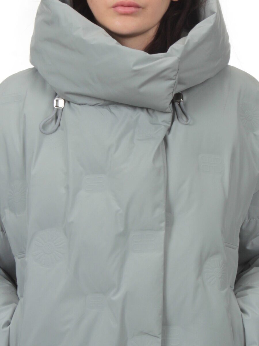 302 GRAY/LT. BLUE Пальто зимнее стеганое женское (200 гр. холлофайбер)