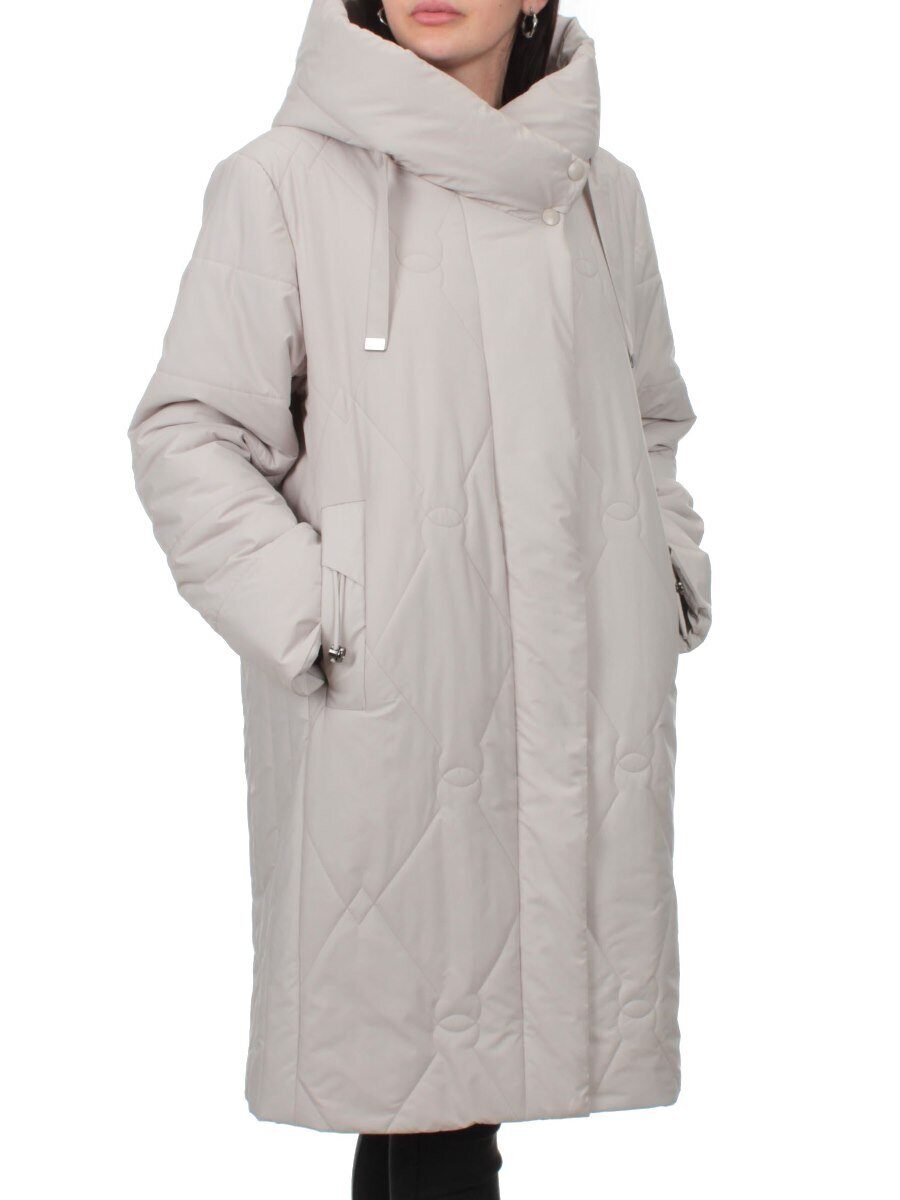 1119 LT. BEIGE Пальто зимнее облегченное женское (холлофайбер 150 гр.)