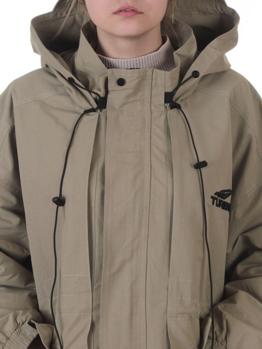 3096 GREY/GREEN Куртка демисезонная женская (100 гр. холлофайбер)