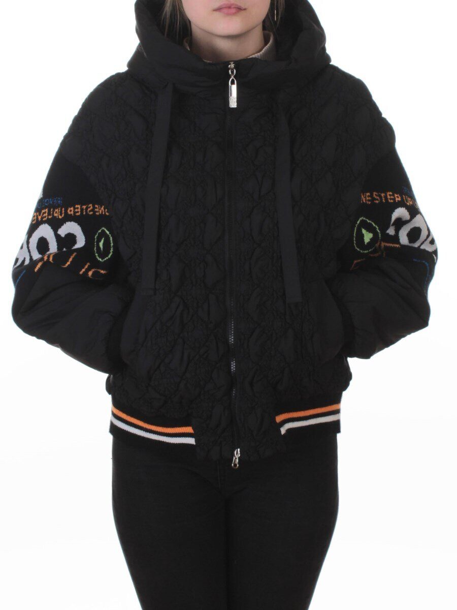 705 BLACK Куртка демисезонная женская (100 гр. синтепон)