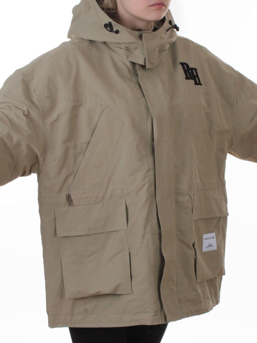 3097 GREY/GREEN Куртка демисезонная женская (100 гр. холлофайбер)