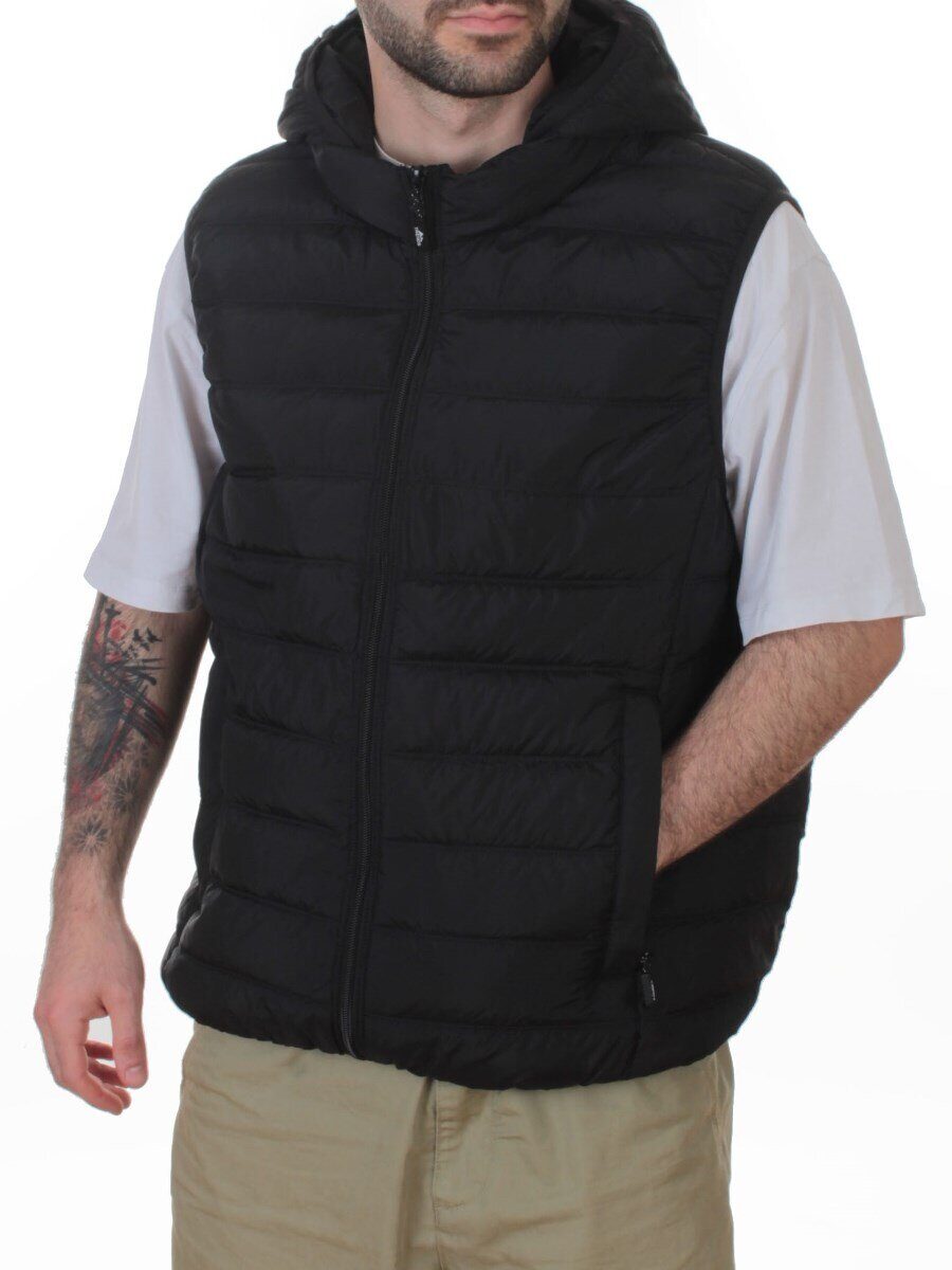 M4001L BLACK Жилет утепленный мужской (130 гр. холлофайбер)
