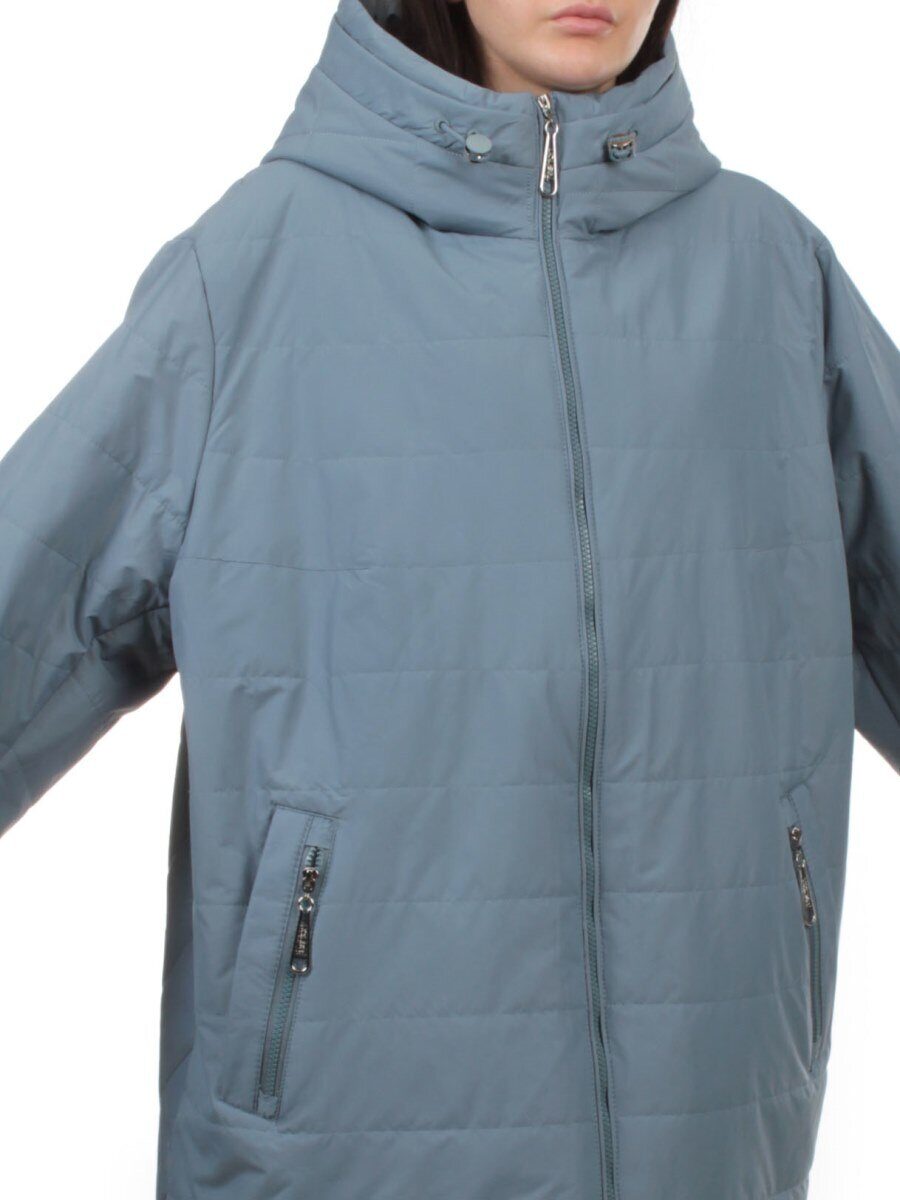 F-801 GRAY BLUE Куртка демисезонная женская (100 гр. холлофайбер)