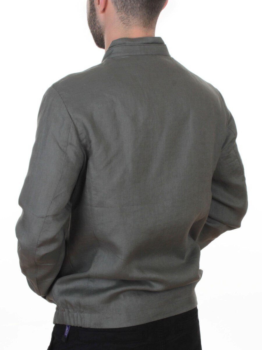 5886 GREY/GREEN Ветровка мужская DSG DONG (100% лён)