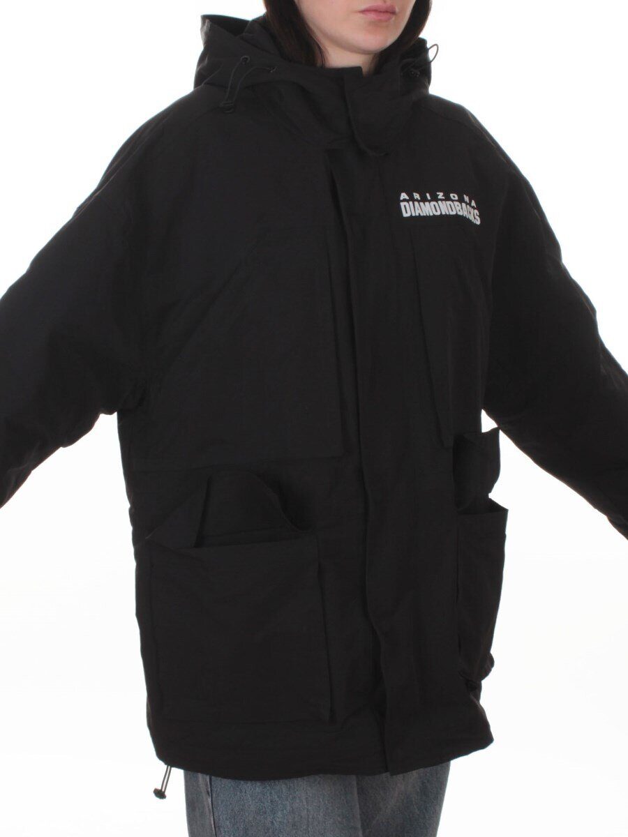 3106 BLACK Куртка демисезонная женская (100 гр. холлофайбер)