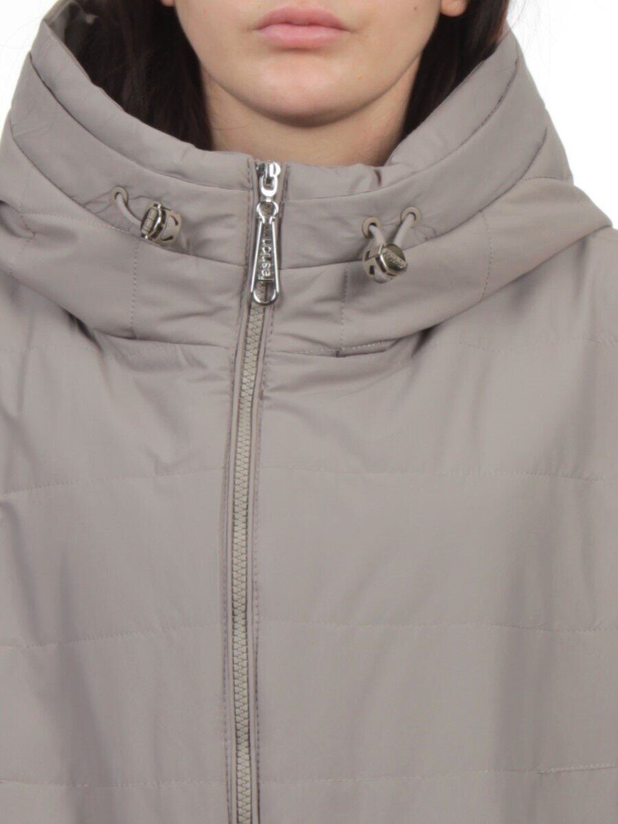 F-801 GRAY BEIGE Куртка демисезонная женская (100 гр. холлофайбер)