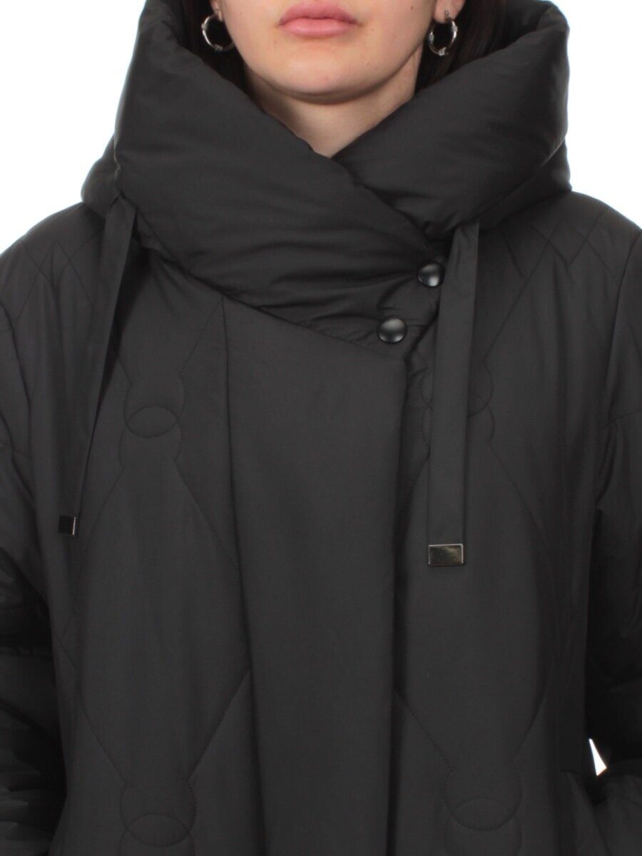 1119 BLACK Пальто зимнее облегченное женское (холлофайбер 150 гр.)