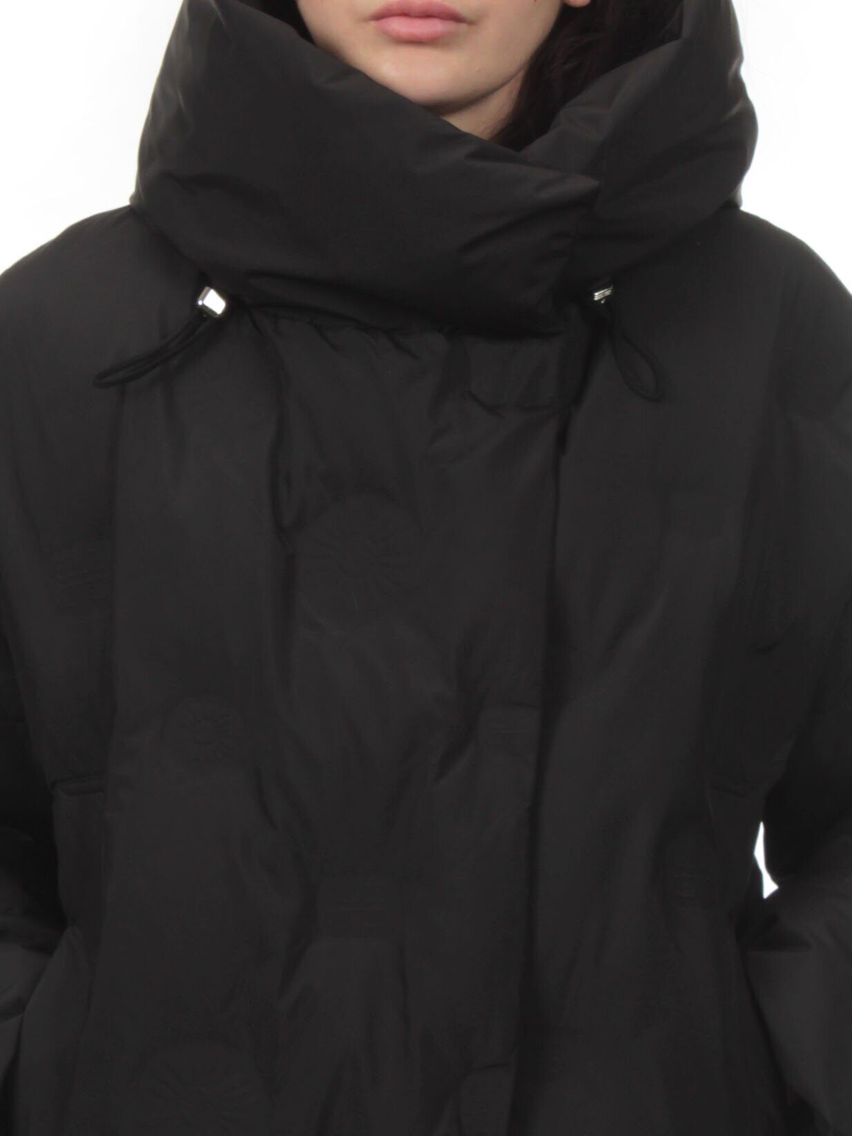 302 BLACK Пальто зимнее стеганое женское (200 гр. холлофайбер)