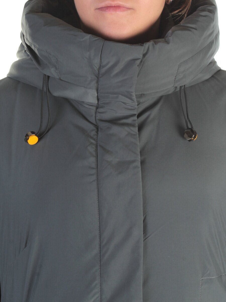 21-962 DK. GREEN Пальто женское зимнее (200 гр. холлофайбер)