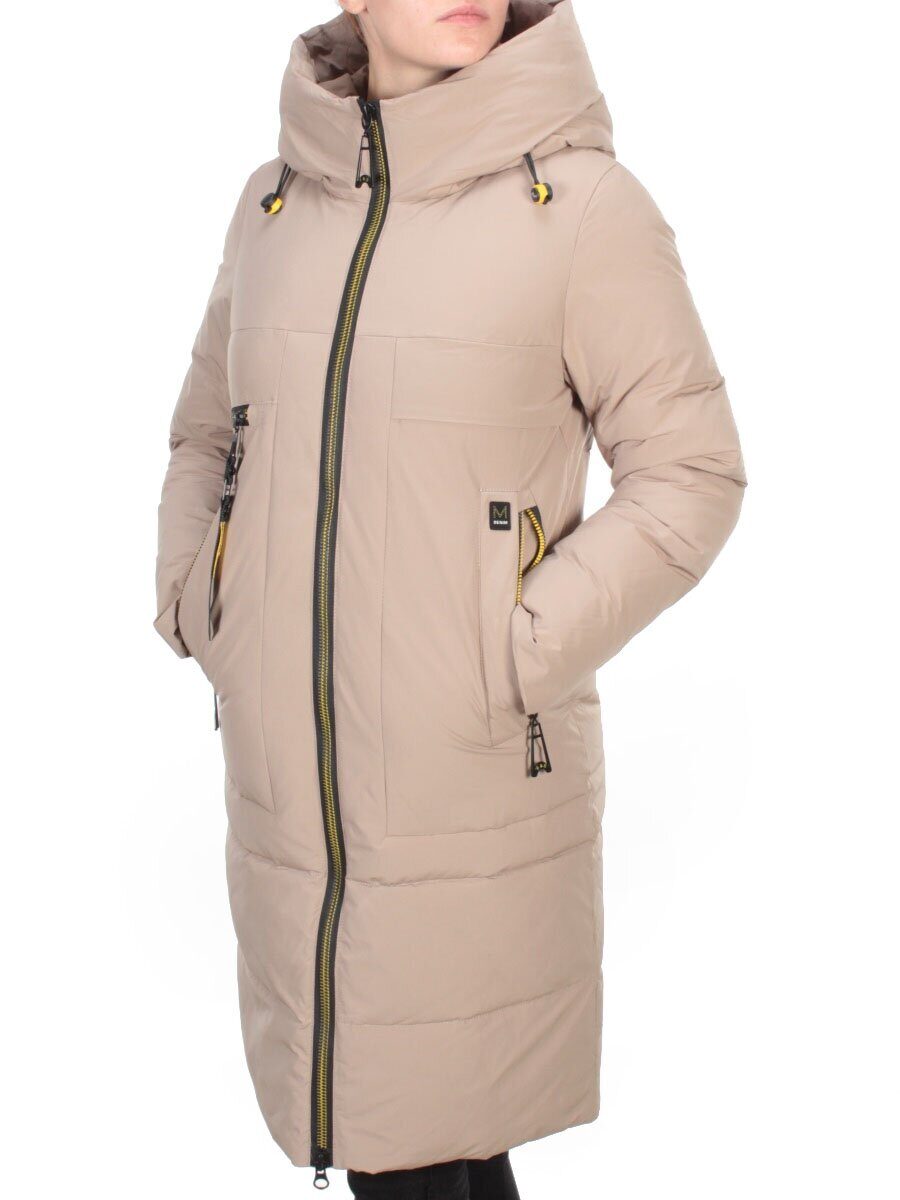 888 BEIGE Пальто зимнее женское VINVELLA (200 гр. холлофайбер)