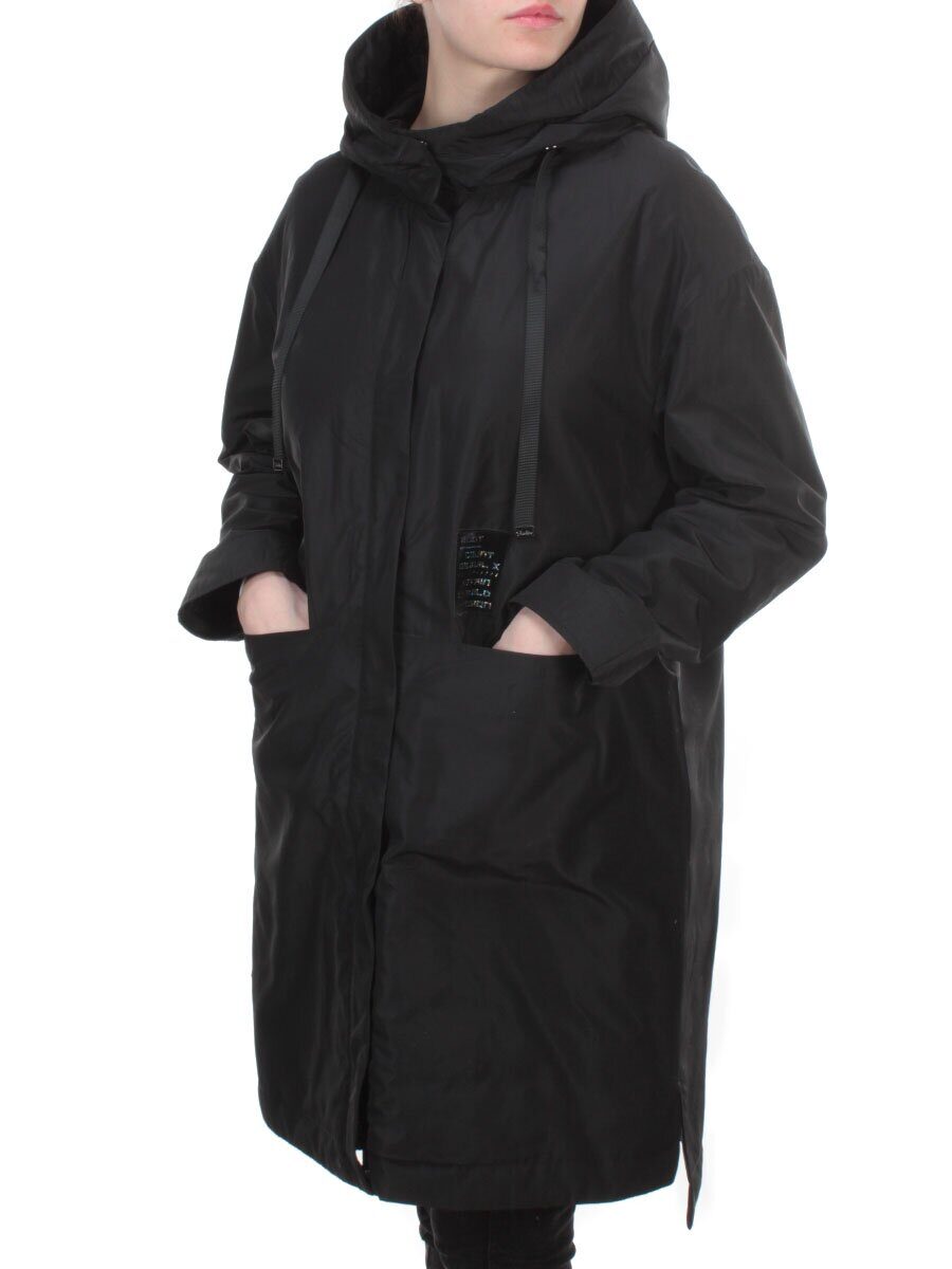 2190 BLACK Куртка демисезонная женская Parten (50 гр. синтепон)