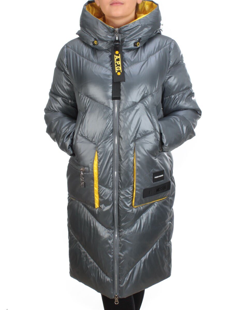 YM 2119 GRAY/BLUE Куртка зимняя женская MAYYIYA (200 гр. холлофайбера)