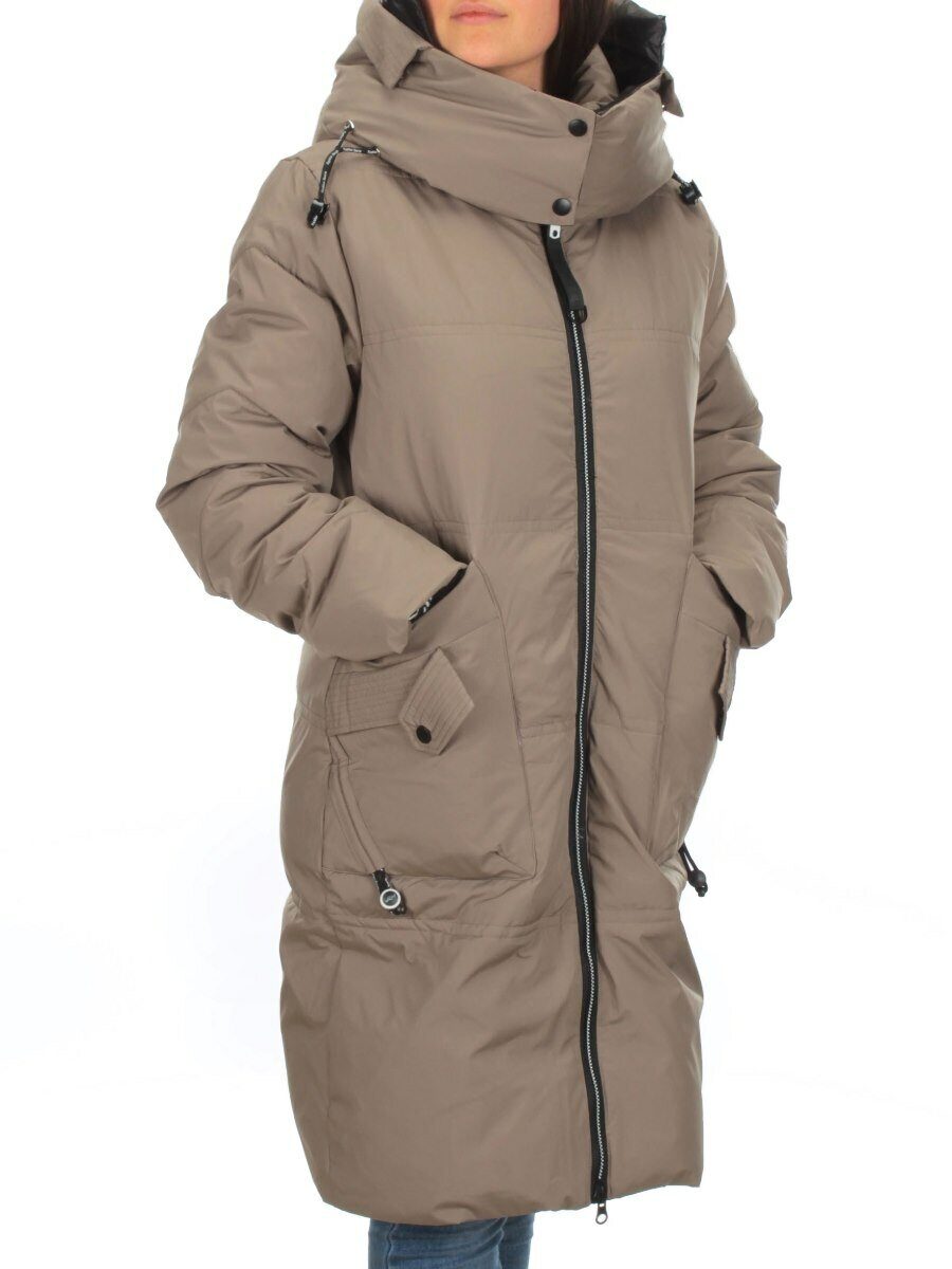 9716 DK. BEIGE Куртка зимняя женская (200 гр. холлофайбера)