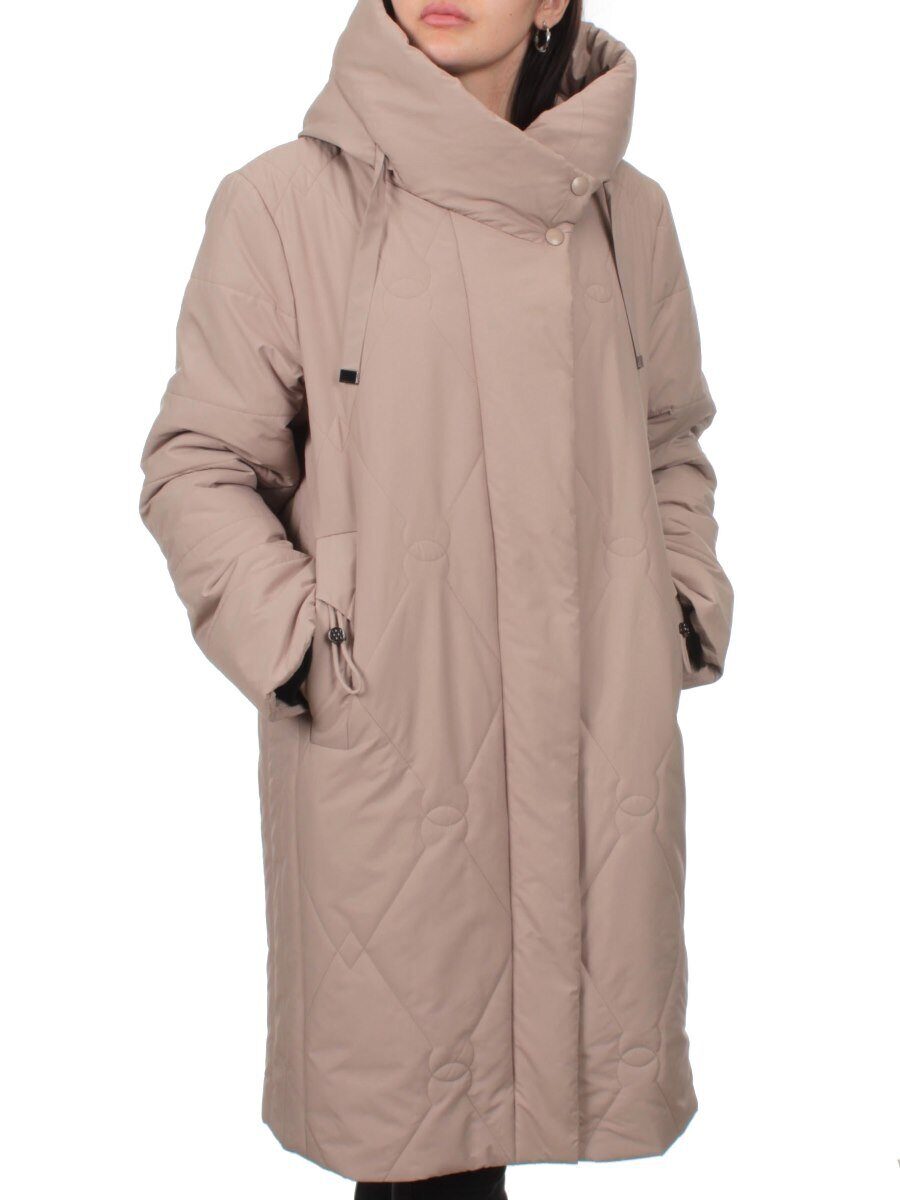 1119 DK. BEIGE Пальто зимнее облегченное женское (холлофайбер 150 гр.)