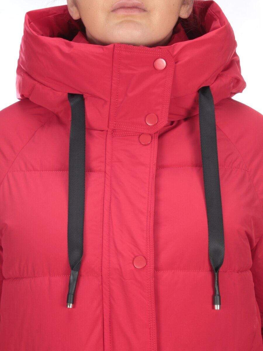 2197 RED Пуховик женский зимний AIKESDFRS (холлофайбер)