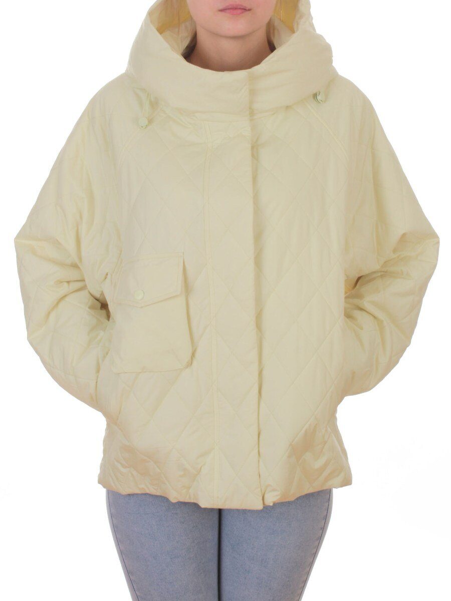 9606 YELLOW Куртка стеганная демисезонная женская (100 гр. холлофайбер)