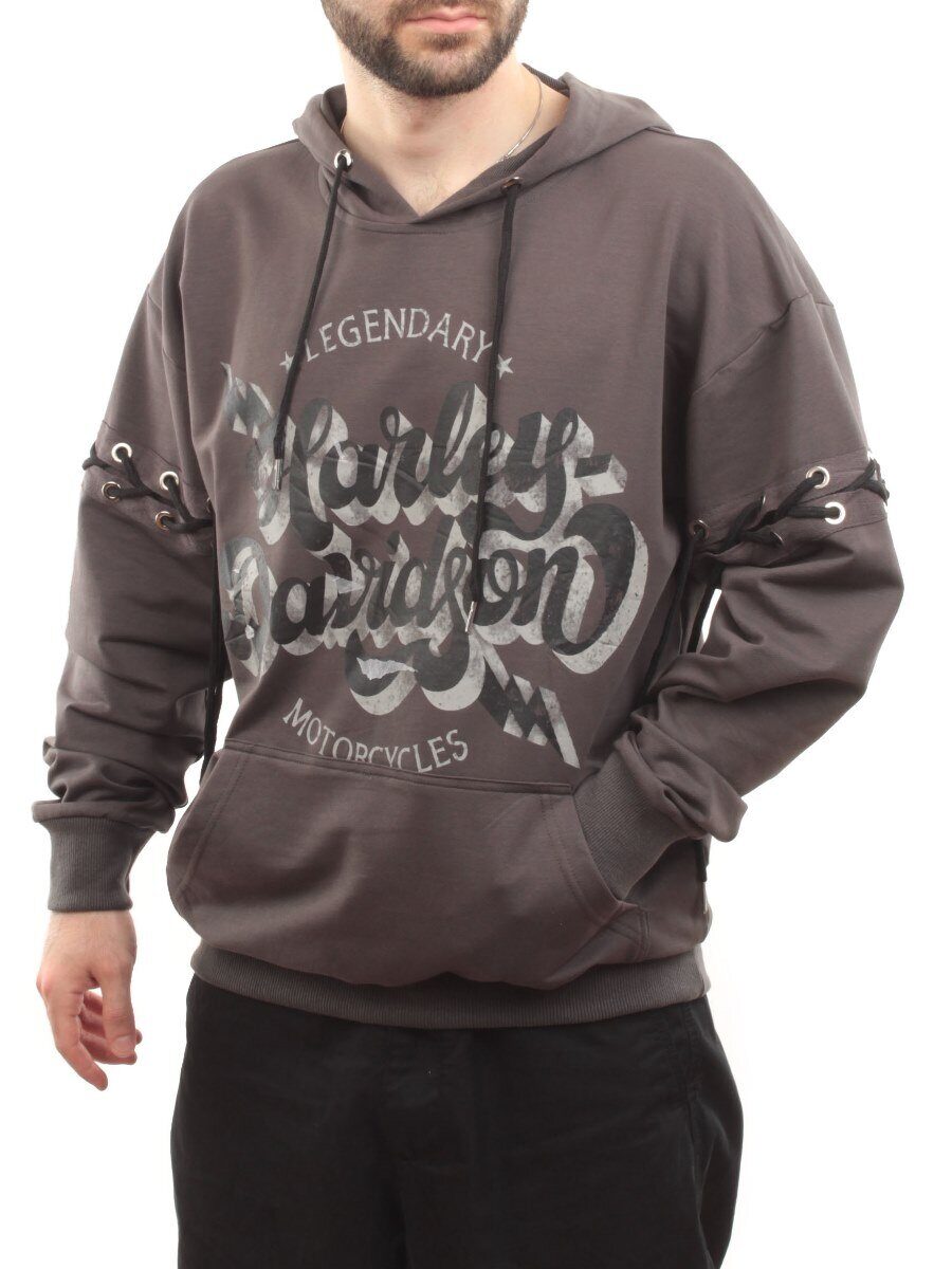 11031 GRAY Толстовка мужская (75% хлопок, 20% полиэстер, 5% спандекс)