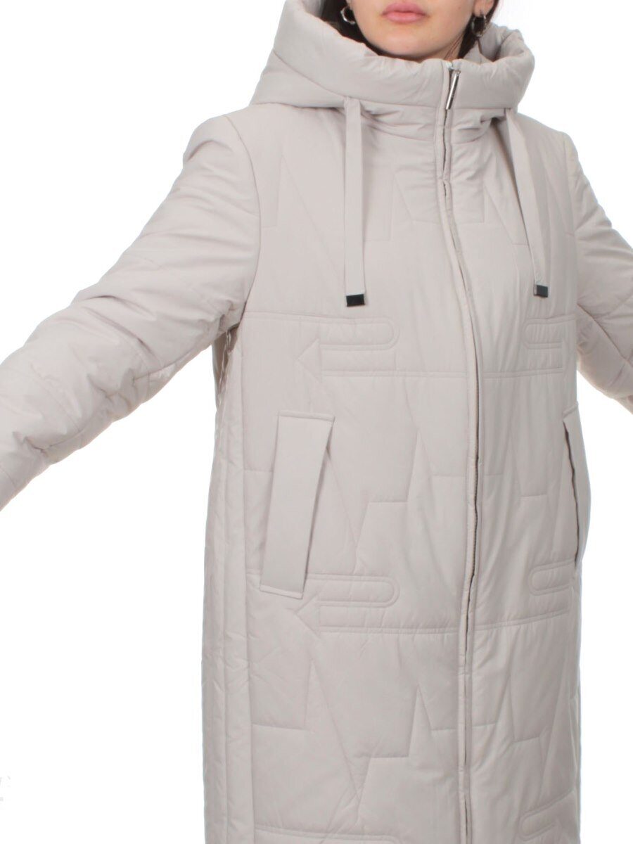 1073 LT. BEIGE Пальто зимнее облегченное женское (холлофайбер 150 гр.)