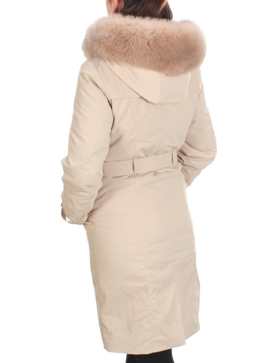 21002 BEIGE Пальто зимнее женское MAILILUO (150 гр. холлофайбера)