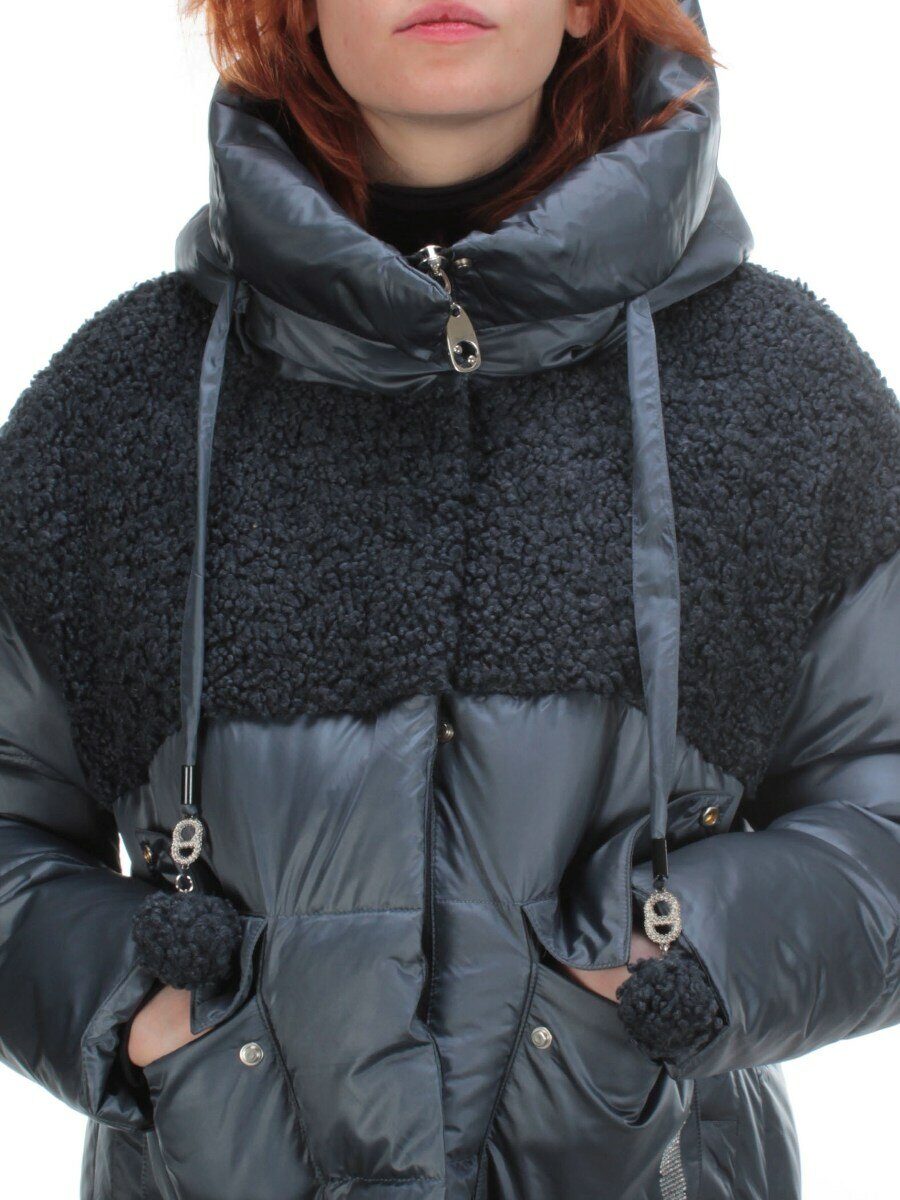 Y21636 DK. GRAY Пальто женское зимнее MEIYEE (200 гр. холлофайбера)