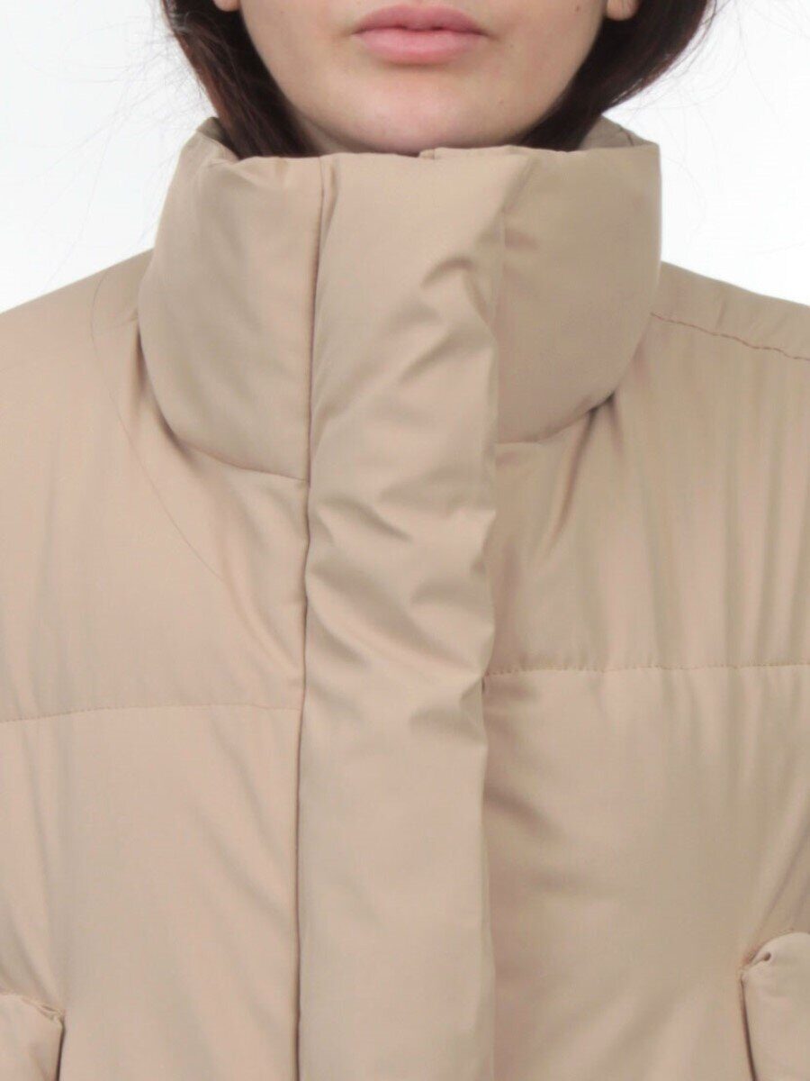 24122 DK. BEIGE Жилет утепленный женский (100 гр. холлофайбер)