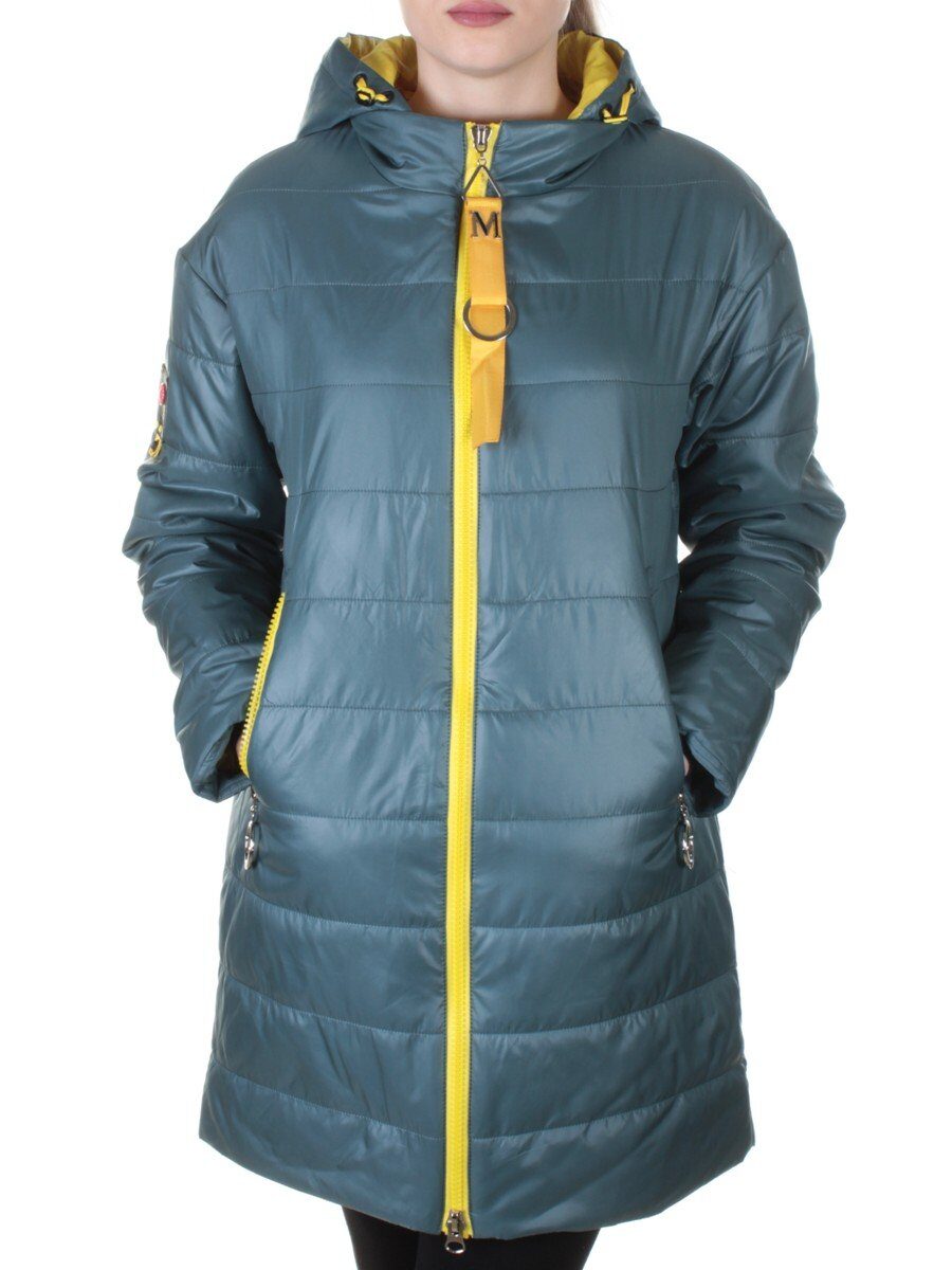 B19102 GRAY/GREEN Пальто демисезонное женское Aikesdfrs