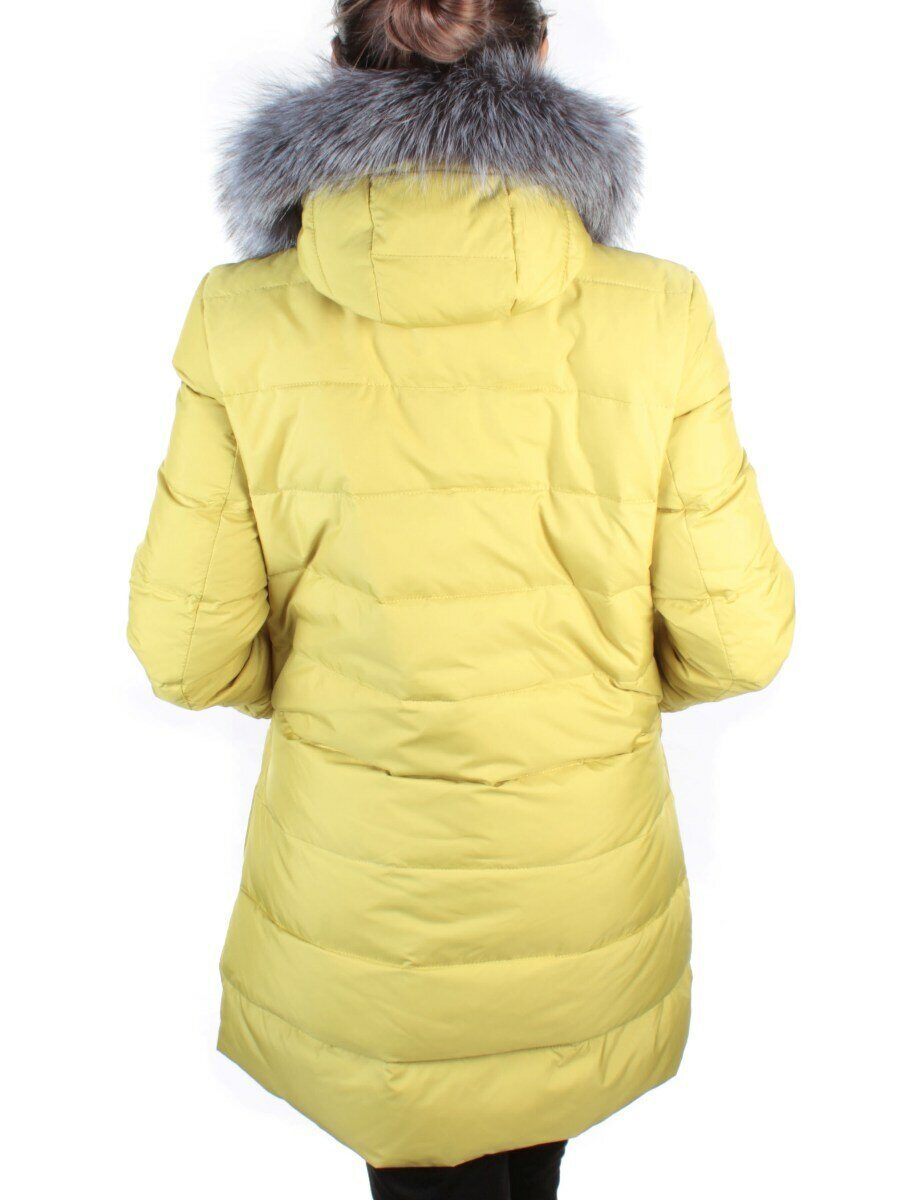 91577 YELLOW Пальто зимнее женское (200 гр. холлофайбера)