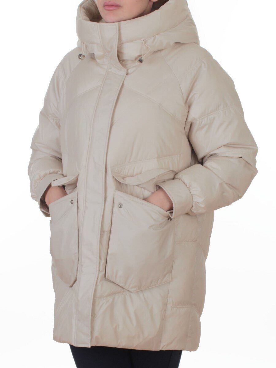 EB2819 LIGHT BEIGE Куртка зимняя женская (200 гр. холлофайбер)