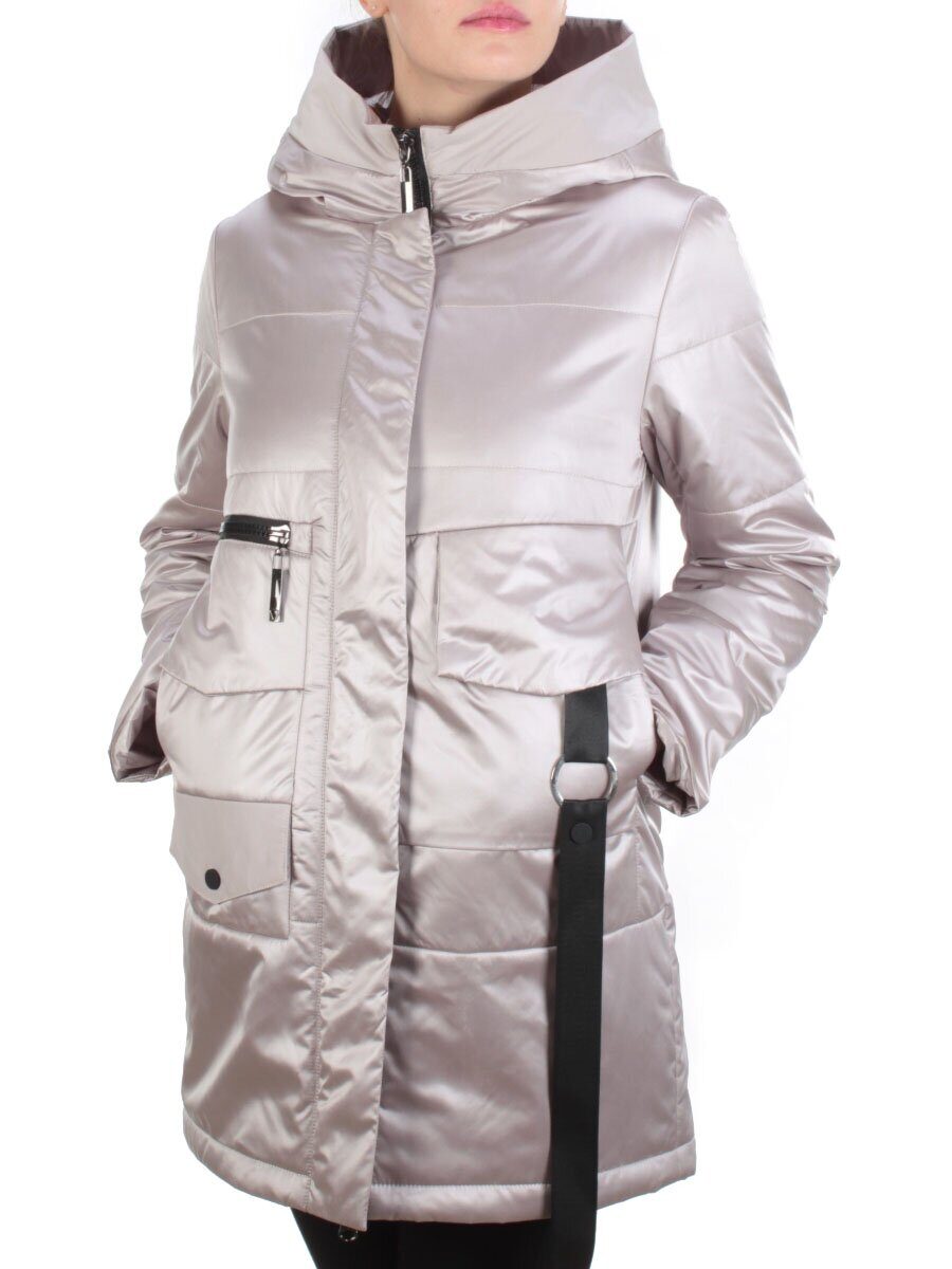 E06 BEIGE Куртка демисезонная женская (100 гр. синтепон) HOLDLUCK