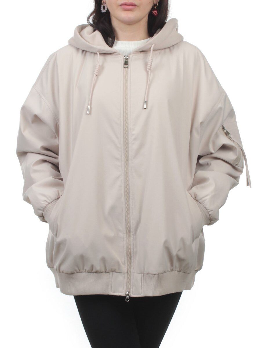 H24-283 LT. BEIGE Куртка демисезонная женская (100 гр. синтепон)