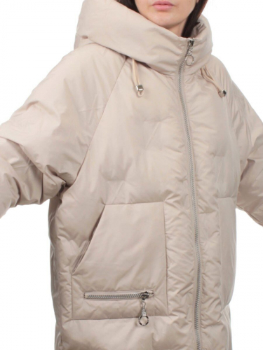 305 BEIGE Пальто зимнее стеганое женское (200 гр. холлофайбер)
